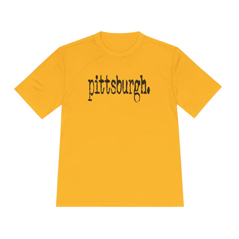 Pittsburgh Typewriter - Sport-Tek Unisex Moisture Wicking Tee T-Shirt - YinzerShop