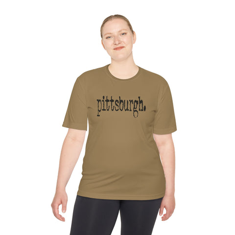 Pittsburgh Typewriter - Sport-Tek Unisex Moisture Wicking Tee T-Shirt - YinzerShop