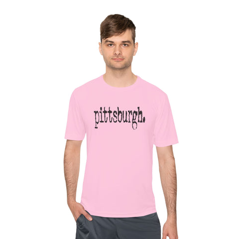Pittsburgh Typewriter - Sport-Tek Unisex Moisture Wicking Tee T-Shirt - YinzerShop