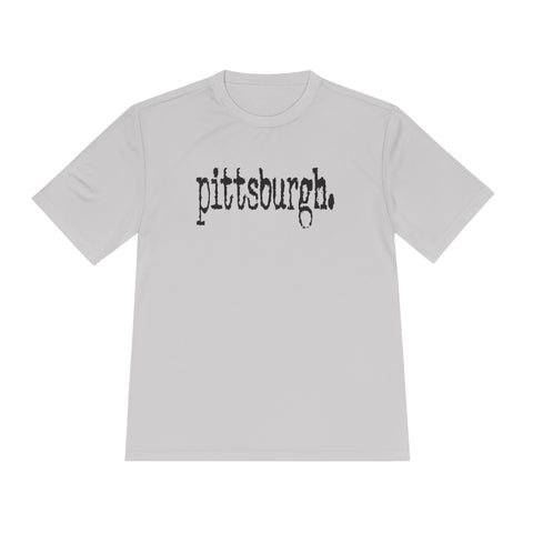 Pittsburgh Typewriter - Sport-Tek Unisex Moisture Wicking Tee T-Shirt - YinzerShop