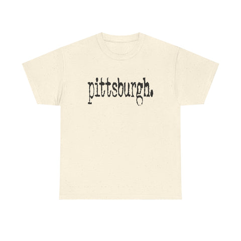 Pittsburgh Typewriter Unisex Heavy Cotton Tee T-Shirt - YinzerShop