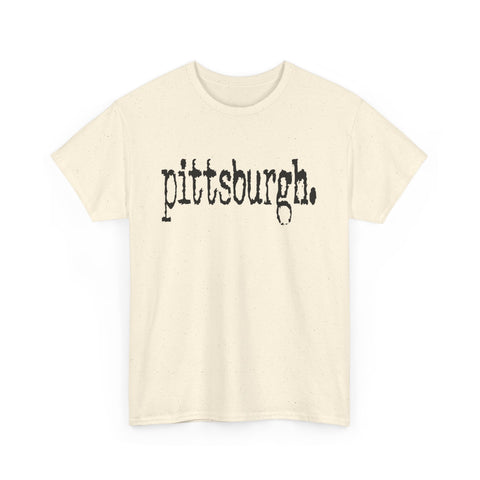 Pittsburgh Typewriter Unisex Heavy Cotton Tee T-Shirt - YinzerShop