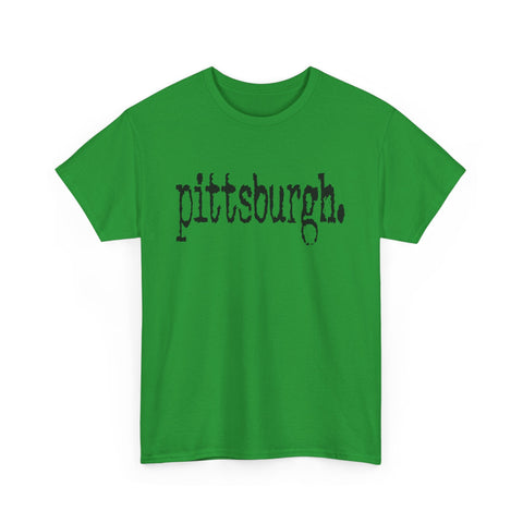 Pittsburgh Typewriter Unisex Heavy Cotton Tee T-Shirt - YinzerShop