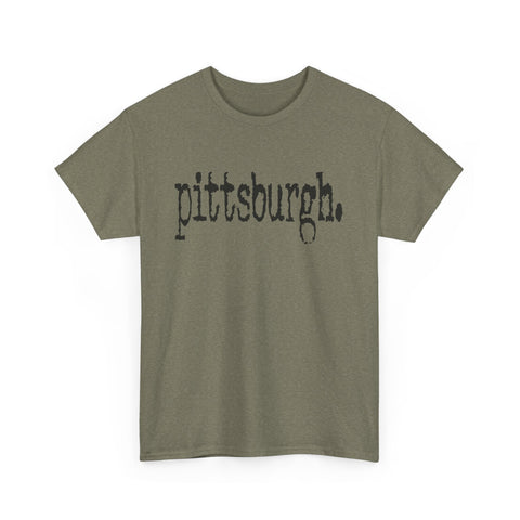 Pittsburgh Typewriter Unisex Heavy Cotton Tee T-Shirt - YinzerShop