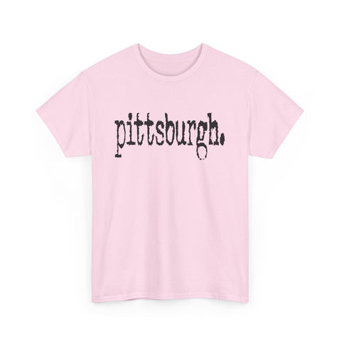 Pittsburgh Typewriter Unisex Heavy Cotton Tee T-Shirt - YinzerShop