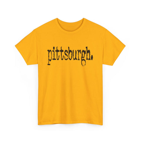 Pittsburgh Typewriter Unisex Heavy Cotton Tee T-Shirt - YinzerShop