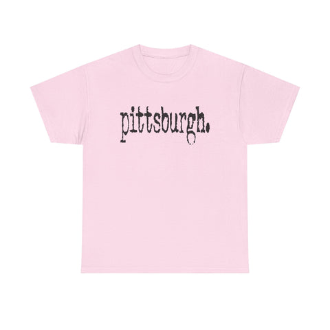 Pittsburgh Typewriter Unisex Heavy Cotton Tee T-Shirt - YinzerShop