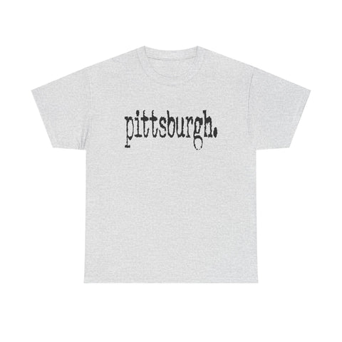 Pittsburgh Typewriter Unisex Heavy Cotton Tee T-Shirt - YinzerShop