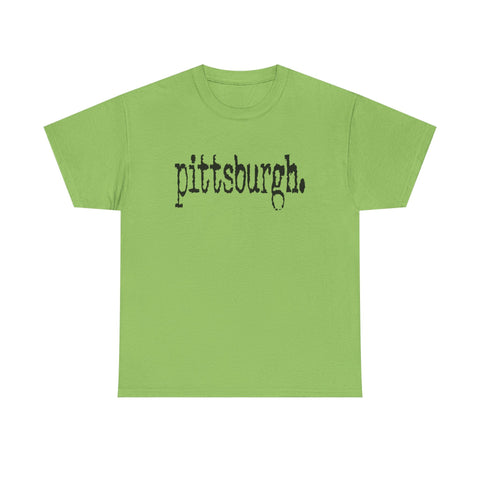 Pittsburgh Typewriter Unisex Heavy Cotton Tee T-Shirt - YinzerShop
