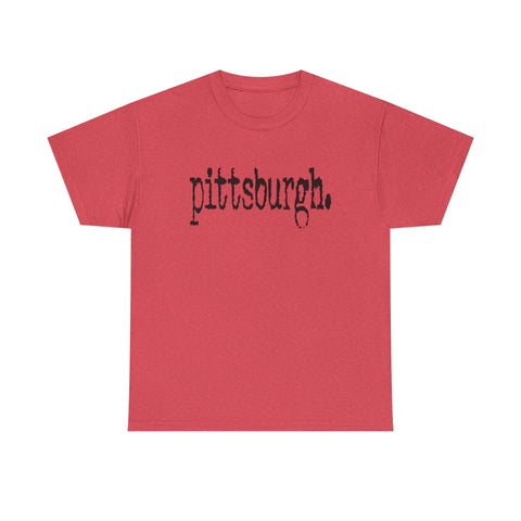 Pittsburgh Typewriter Unisex Heavy Cotton Tee T-Shirt - YinzerShop