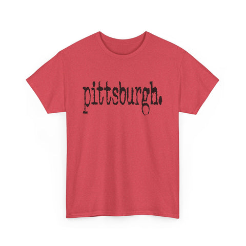 Pittsburgh Typewriter Unisex Heavy Cotton Tee T-Shirt - YinzerShop