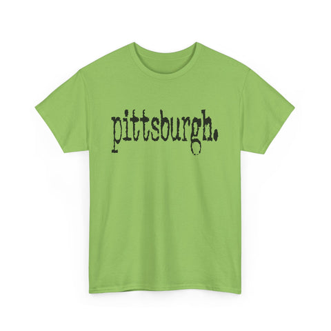 Pittsburgh Typewriter Unisex Heavy Cotton Tee T-Shirt - YinzerShop