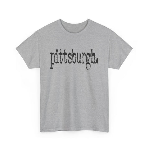Pittsburgh Typewriter Unisex Heavy Cotton Tee T-Shirt - YinzerShop