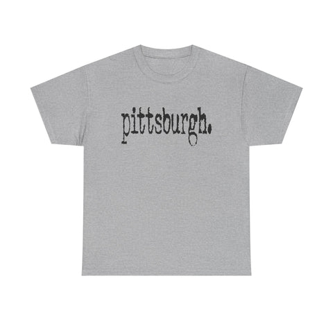Pittsburgh Typewriter Unisex Heavy Cotton Tee T-Shirt - YinzerShop