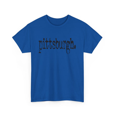 Pittsburgh Typewriter Unisex Heavy Cotton Tee T-Shirt - YinzerShop