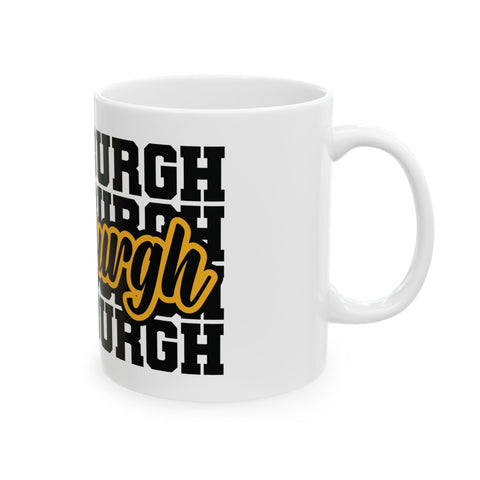 Pittsburgh Typography - Coffee Mugs (11oz, 15oz) Mug - YinzerShop