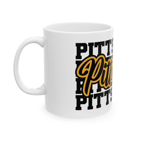 Pittsburgh Typography - Coffee Mugs (11oz, 15oz) Mug - YinzerShop
