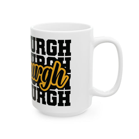 Pittsburgh Typography - Coffee Mugs (11oz, 15oz) Mug - YinzerShop
