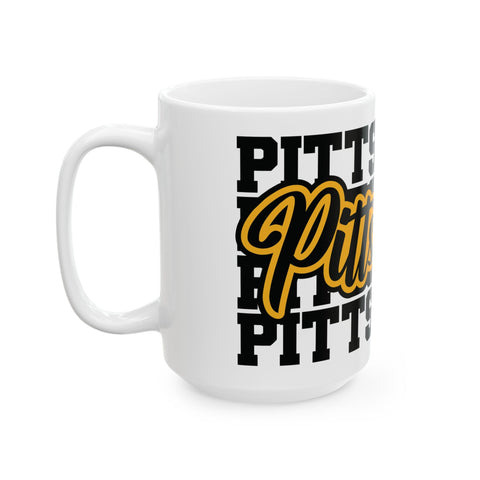 Pittsburgh Typography - Coffee Mugs (11oz, 15oz) Mug - YinzerShop