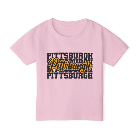 Pittsburgh Typography - Toddler T-Shirt Kids Apparel - YinzerShop