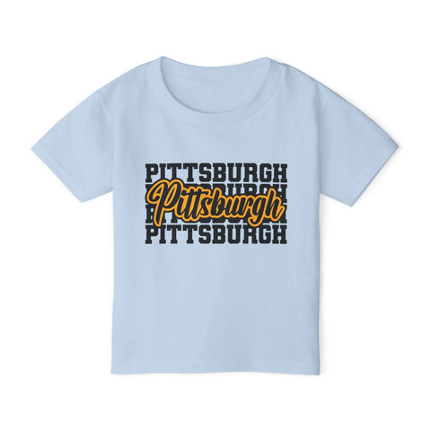 Pittsburgh Typography - Toddler T-Shirt Kids Apparel - YinzerShop