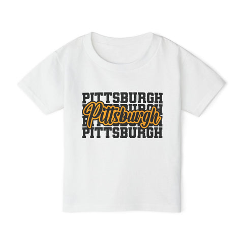 Pittsburgh Typography - Toddler T-Shirt Kids Apparel - YinzerShop