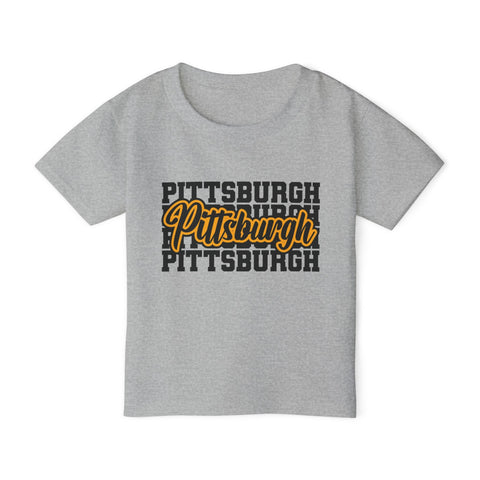 Pittsburgh Typography - Toddler T-Shirt Kids Apparel - YinzerShop