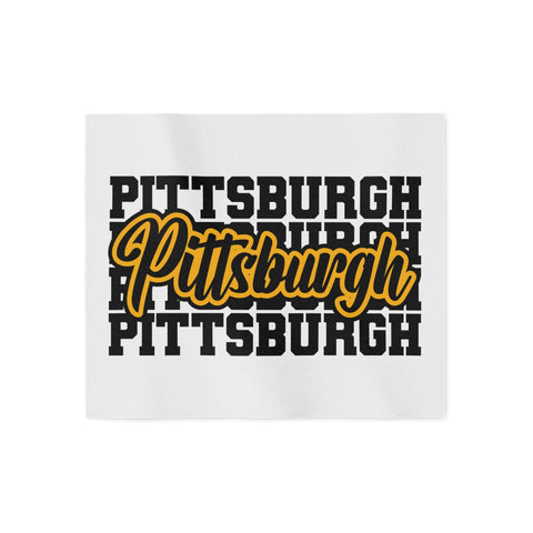 Pittsburgh Typography - TT Style - Sweatshirt Blanket Home Decor - YinzerShop