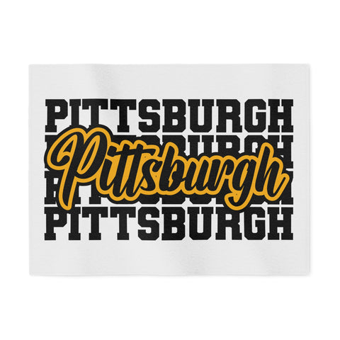 Pittsburgh Typography - TT Style - Sweatshirt Blanket Home Decor - YinzerShop