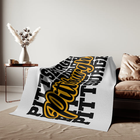 Pittsburgh Typography - TT Style - Sweatshirt Blanket Home Decor - YinzerShop