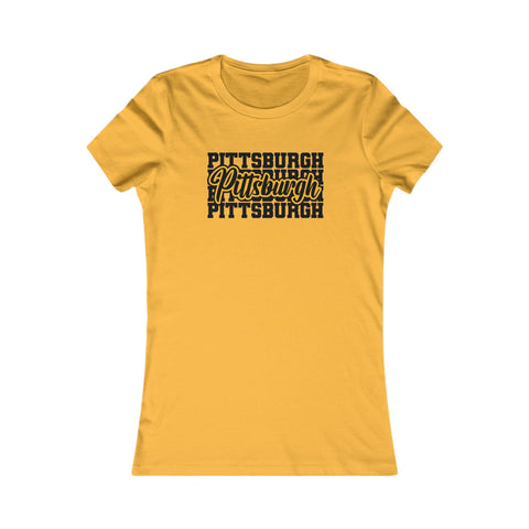 Pittsburgh Typography - Women's Favorite Tee T-Shirt - YinzerShop