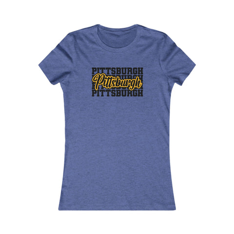 Pittsburgh Typography - Women's Favorite Tee T-Shirt - YinzerShop