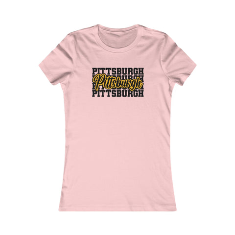 Pittsburgh Typography - Women's Favorite Tee T-Shirt - YinzerShop