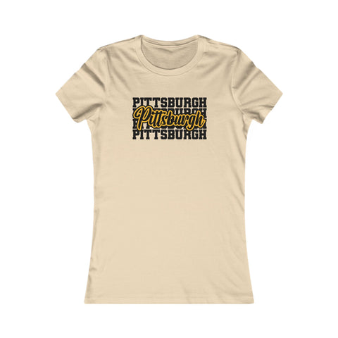 Pittsburgh Typography - Women's Favorite Tee T-Shirt - YinzerShop