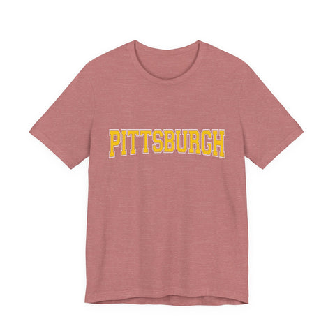 Pittsburgh Varsity Letters - Short Sleeve T-Shirt T-Shirt - YinzerShop