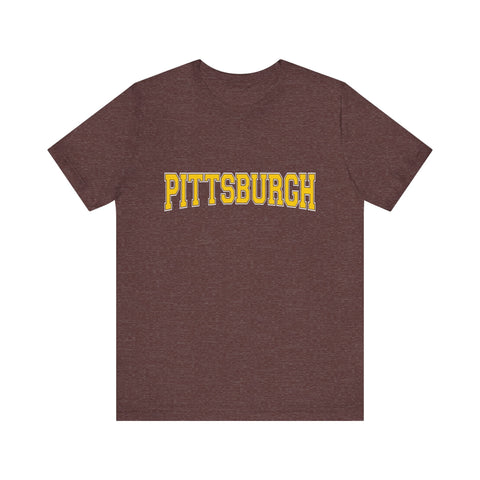 Pittsburgh Varsity Letters - Short Sleeve T-Shirt T-Shirt - YinzerShop