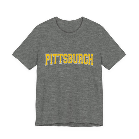 Pittsburgh Varsity Letters - Short Sleeve T-Shirt T-Shirt - YinzerShop