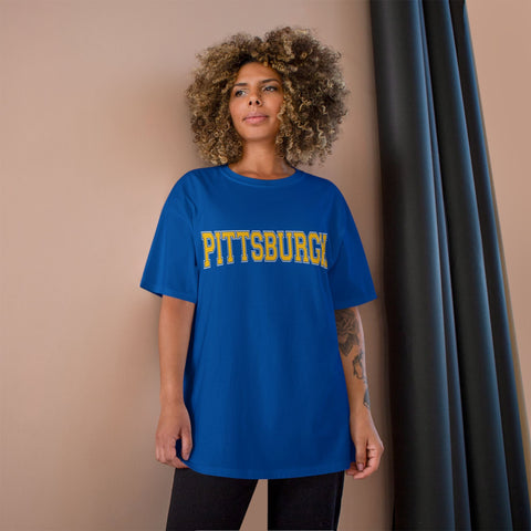 Pittsburgh Varsity Letters Short Sleeve T-Shirt T-Shirt - YinzerShop