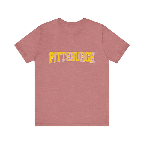 Pittsburgh Varsity Letters - Short Sleeve T-Shirt T-Shirt - YinzerShop