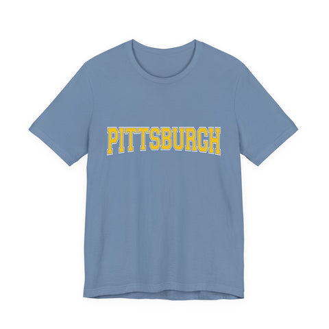 Pittsburgh Varsity Letters - Short Sleeve T-Shirt T-Shirt - YinzerShop
