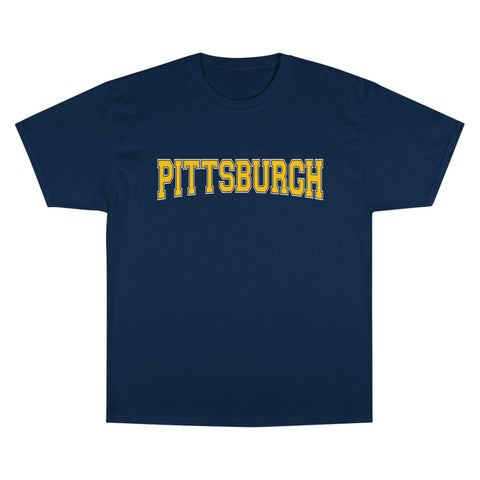 Pittsburgh Varsity Letters Short Sleeve T-Shirt T-Shirt - YinzerShop