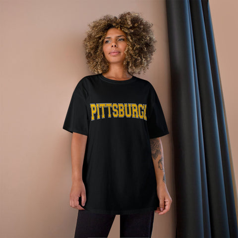 Pittsburgh Varsity Letters Short Sleeve T-Shirt T-Shirt - YinzerShop