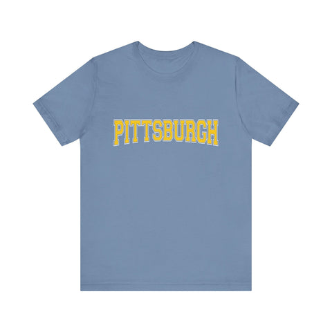 Pittsburgh Varsity Letters - Short Sleeve T-Shirt T-Shirt - YinzerShop