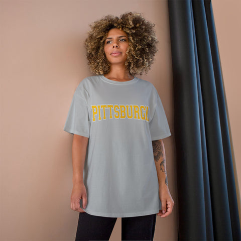 Pittsburgh Varsity Letters Short Sleeve T-Shirt T-Shirt - YinzerShop
