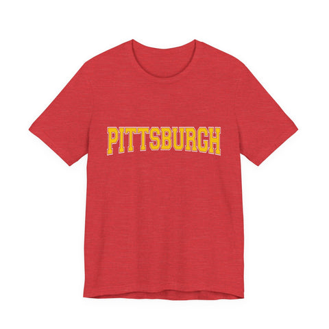 Pittsburgh Varsity Letters - Short Sleeve T-Shirt T-Shirt - YinzerShop