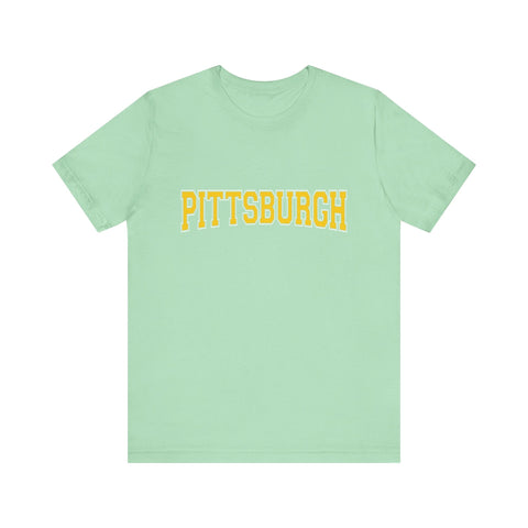 Pittsburgh Varsity Letters - Short Sleeve T-Shirt T-Shirt - YinzerShop