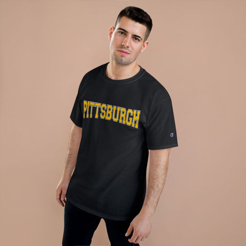 Pittsburgh Varsity Letters Short Sleeve T-Shirt T-Shirt - YinzerShop