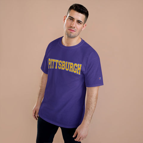 Pittsburgh Varsity Letters Short Sleeve T-Shirt T-Shirt - YinzerShop