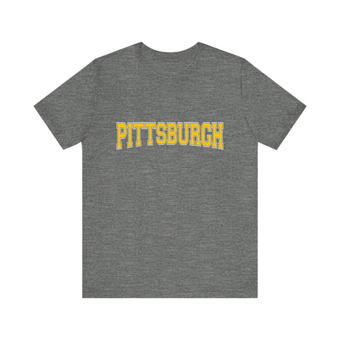 Pittsburgh Varsity Letters - Short Sleeve T-Shirt T-Shirt - YinzerShop