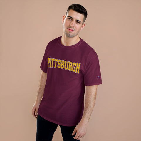 Pittsburgh Varsity Letters Short Sleeve T-Shirt T-Shirt - YinzerShop